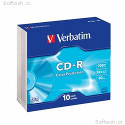 VERBATIM CD-R80 700MB Data Life, 52x, slim, 10pack