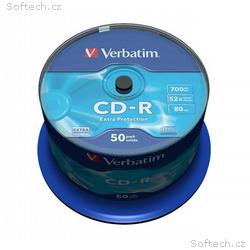 VERBATIM CD-R80 700MB, 52x, Extra Protection, 50pa