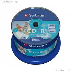VERBATIM CD-R80 700MB, 52x, Inkjet printable Non I