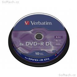 VERBATIM DVD+R DoubleLayer 8,5GB, 8x, 10pack, spin