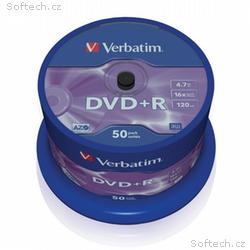 VERBATIM DVD+R 4,7GB, 16x, 50pack, spindle