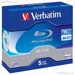 VERBATIM BD-R Blu-Ray DL 50GB, 6x, Jewel, 5pack