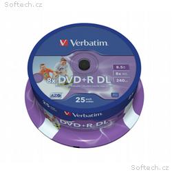 VERBATIM DVD+R DoubleLayer 8,5GB, 8x, Inkjet print