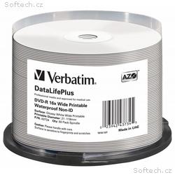 VERBATIM DVD-R 4,7GB, 16x, WIDE GLOSSY WATERPROOF,