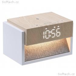 IMMAX LED budík DECENT, bezdrátové nabíjení, bílý 