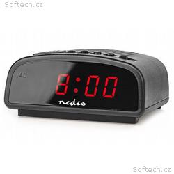 NEDIS digitální stolní budík, LED displej, funkce 
