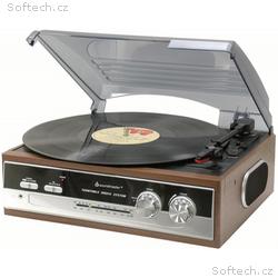 Soundmaster PL186H gramofon s radiem, AM, FM, FM-S