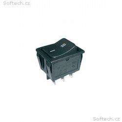 Solarmi Přepínač kolébkový 2pol., 6pin ON-ON 250V,