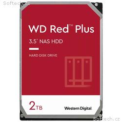 WD RED PLUS 2TB, WD20EFPX, SATA 6Gb, s, Interní 3,