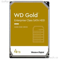 WD GOLD 4TB, WD4004FRYZ, SATA 6Gb, s, Interní, 3,5