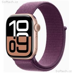Apple Watch S10, 42mm, Rose Gold, Sport Band, Plum