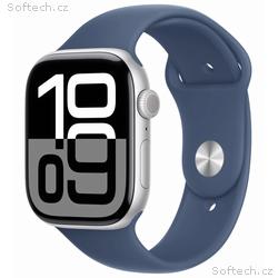 Apple Watch S10, 46mm, Silver, Sport Band, Denim, 
