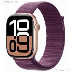 Apple Watch S10, 46mm, Rose Gold, Sport Band, Plum