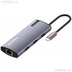 COLORWAY 6v1 USB hub, 1x USB-C, 1x RJ45, 4x USB-A