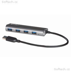 i-tec USB HUB METAL, 4 porty, USB 3.0, napájecí ad