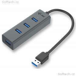 i-tec USB HUB METAL, 4 porty, USB 3.0, pasivní, ko