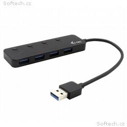 i-tec USB HUB METAL, 4 porty, USB 3.0, tlačítko On