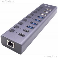 i-tec datový a nabíjecí HUB USB 3.0, USB-C, 9x por
