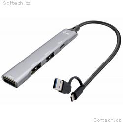 i-tec USB-A, USB-C Metal HUB, 1x USB-C 3.1, 3x USB