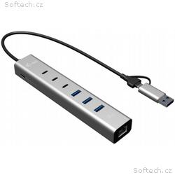 i-tec USB-C, USB-A Metal HUB 6 port (3x USB-C, 3x 