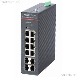 Hikvision DS-3T1512HP-SI-8P4F - Switch 8x 1Gbps RJ