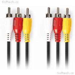 NEDIS komponentní video kabel, 3x CINCH zástrčka -