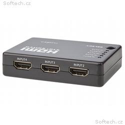 NEDIS HDMI přepínač, 5x HDMI vstup, 1x HDMI výstup