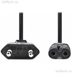 NEDIS napájecí kabel pro adaptéry, Euro zástrčka -