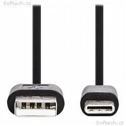 NEDIS kabel USB 2.0, zástrčka USB-C - zástrčka USB