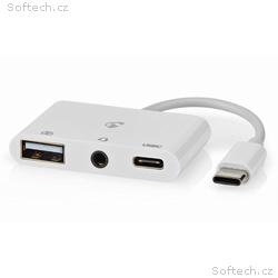 NEDIS USB 2.0 multiport adaptér, zástrčka USB-C, z