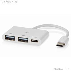 NEDIS USB hub, 1x zástrčka USB-C, 1x zásuvka USB-C