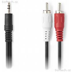 NEDIS stereofonní audio kabel, 3,5 mm zástrčka - 2