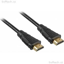 PremiumCord HDMI High Speed + Ethernet kabel, zlac