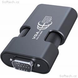 PremiumCord VGA + audio elektronický konvertor na 