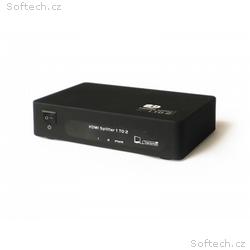 PremiumCord HDMI splitter 1-2 porty kovový s napáj