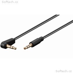 PremiumCord Kabel Jack 3,5 mm - 3,5 mm konektor 90