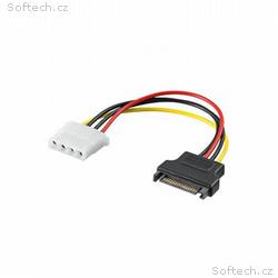 PremiumCord napájecí redukce Molex 5.25" F - S-ATA