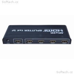 PremiumCord HDMI splitter 1-4 porty kovový s napáj