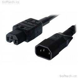 PremiumCord prodlužovací přívod 230V, IEC 320 C14 