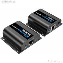 PremiumCord 4K@30Hz HDMI extender na 60m přes jede