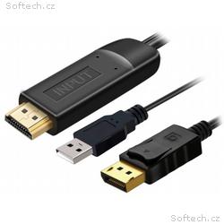 PremiumCord Kabel HDMI 2.0 na DisplayPort 1.2 pro 