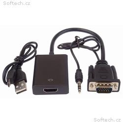 PremiumCord VGA+audio elektronický konvertor na ro