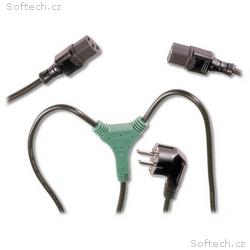 PremiumCord Kabel síťový 230V, Y-kabel přívodní M-