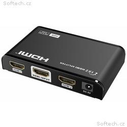 PremiumCord HDMI 2.0 splitter 1-2 porty, 4K, 60Hz,