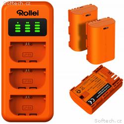 Rollei nabíjecí set LP-E6, 3ks baterie a nabíječka