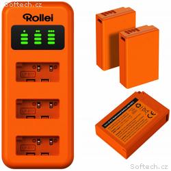 Rollei nabíjecí set LP-E17, 3ks baterie a nabíječk