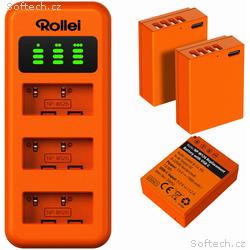 Rollei nabíjecí set NP-W126, 3ks baterie a nabíječ