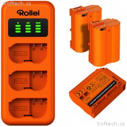 Rollei nabíjecí set EN-EL15, 3ks baterie a nabíječ