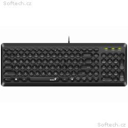 GENIUS Slimstar Q200, Drátová, USB, černá, retro d