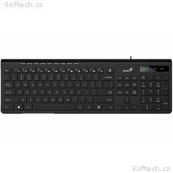 GENIUS Slimstar 230 II, Drátová, USB, černá, CZ+SK